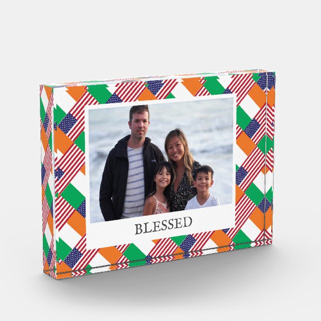 Moderner DUAL IRISH AMERICAN Foto Block (Links)