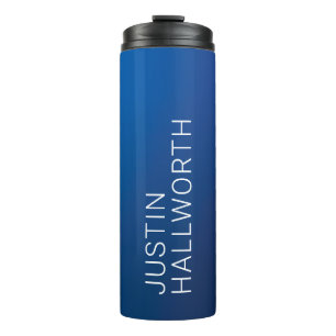 Moderner dunkelblauer Farbverlauf und minimaler be Thermosbecher