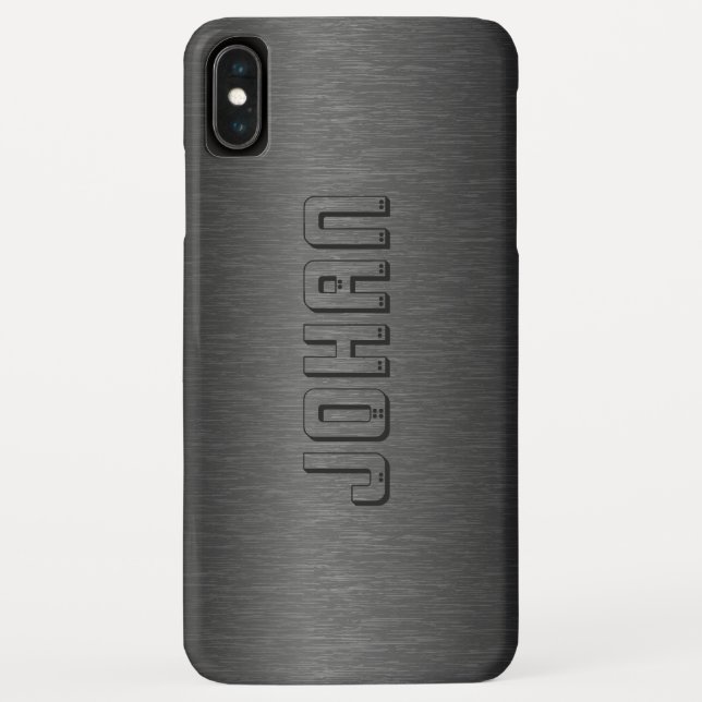 Moderner dunkelgrau gebürsteter Aluminium-Hintergr Case-Mate iPhone Hülle (Rückseite)
