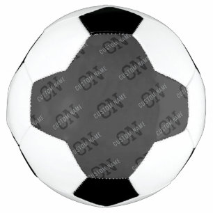 Moderner, dunkelgrauer Mit Monogramm Name/anderer  Fußball