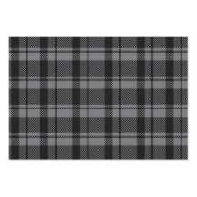 Moderner Dunkelgrauer und Schwarzer Tartan Kariert