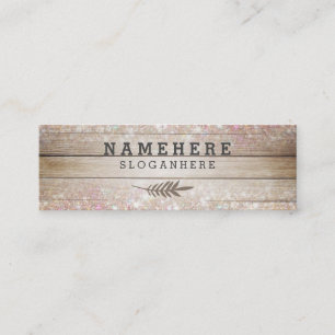 Moderner dunkler Kaffee-hölzerner Mini Visitenkarte