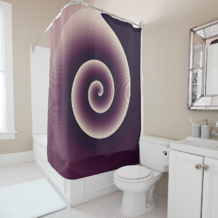 Moderner Eggplant Twirl Duschvorhang