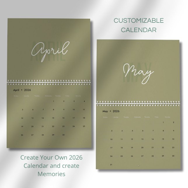 Moderner Einfacher Eleganter 2026 Kalender (Von Creator hochgeladen)