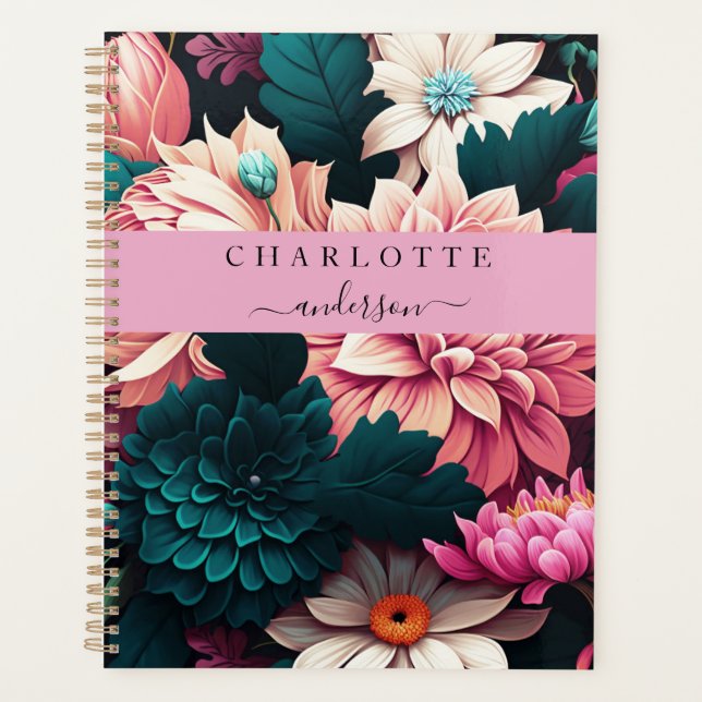 Moderner, einfacher, eleganter Blume-Planer Planer (Vorderseite)