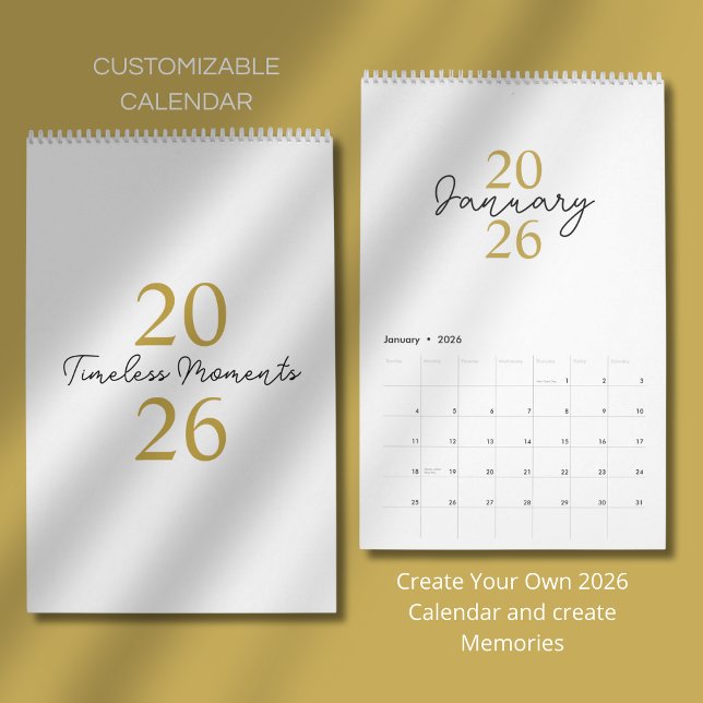 Moderner Einfacher Eleganter Kalender 2026 (Von Creator hochgeladen)