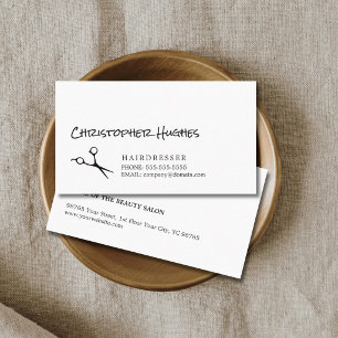 Moderner einfacher eleganter Schwarz-weißer Visitenkarte