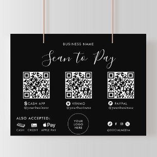 Moderner einfacher formaler QR-Scan zur Zahlung vo