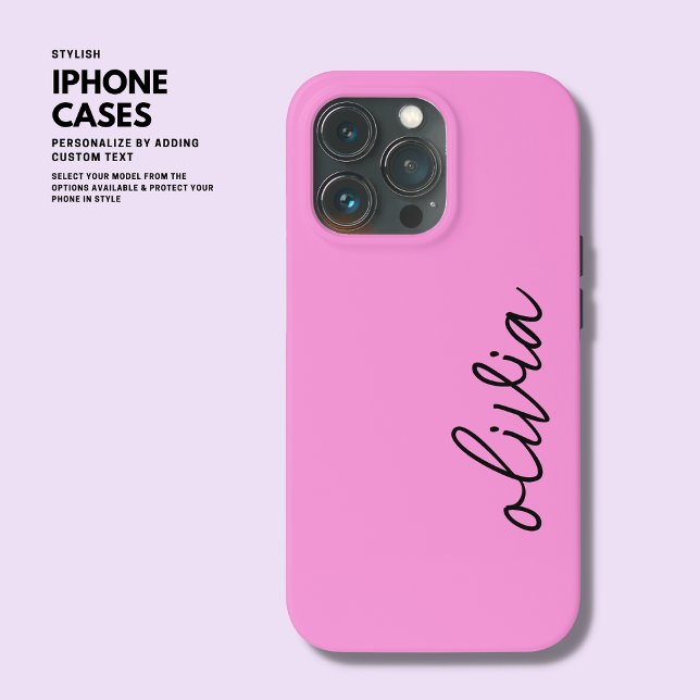 Moderner, einfacher, Lila Orchid-Script-Stil Case-Mate iPhone Hülle (Von Creator hochgeladen)
