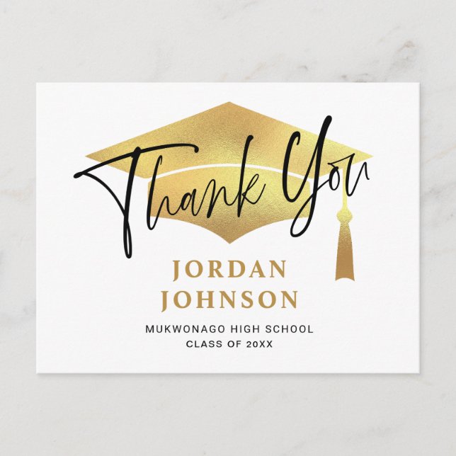 Moderner einfacher Minimalistischer Abschluss Viel Ankündigungspostkarte (Vorderseite)