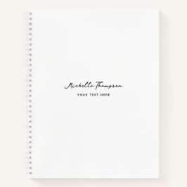 Moderner, einfacher Minimalistischer Name Notizbuch