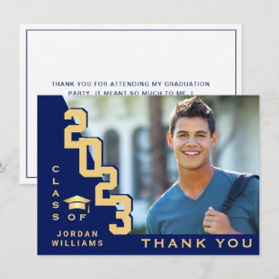 Moderner einfacher Minimalistischer Navy Blue Absc Dankeskarte