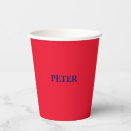Moderner einfacher Monogramm-personalisierter indi Pappbecher