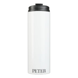 Moderner einfacher Monogramm-personalisierter indi Thermosbecher