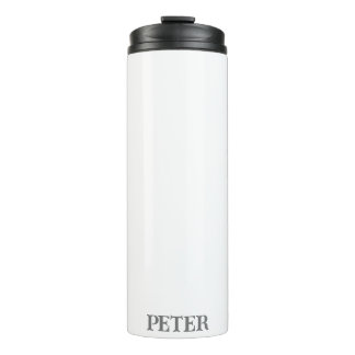 Moderner einfacher Monogramm-personalisierter indi Thermosbecher