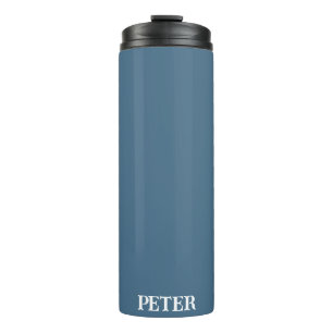 Moderner einfacher Monogramm-personalisierter indi Thermosbecher
