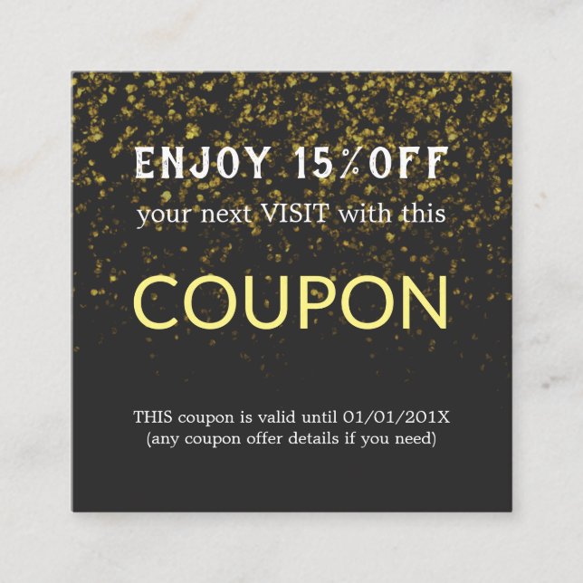 Moderner einfacher Salon-Rabattcoupon Rabattkarte (Vorderseite)