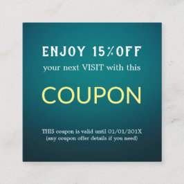 Moderner einfacher Salon-Rabattcoupon Rabattkarte