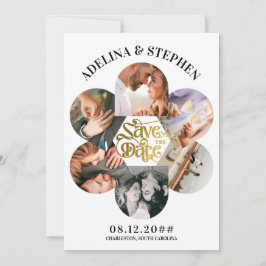 Moderner einfacher Script 6 Foto QR CODE Save the Date