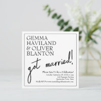 Moderner einfacher Spaß an der Hochzeitsempfehlung