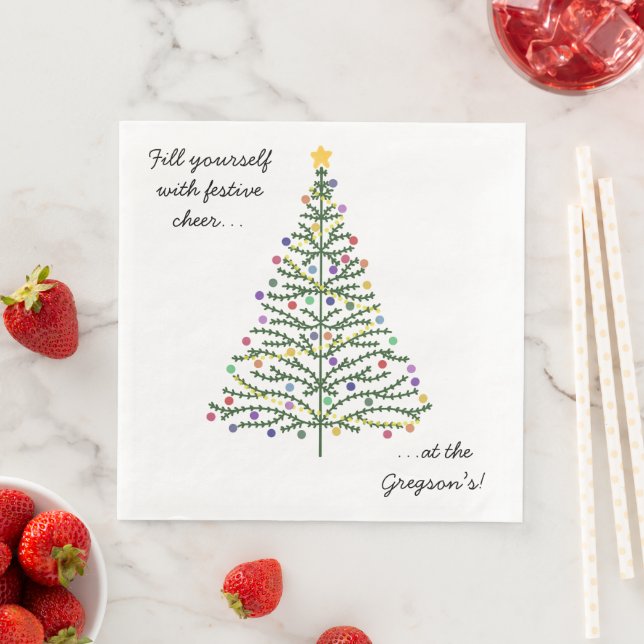 Moderner einfacher Weihnachtsbaum Serviette (Beispiel)