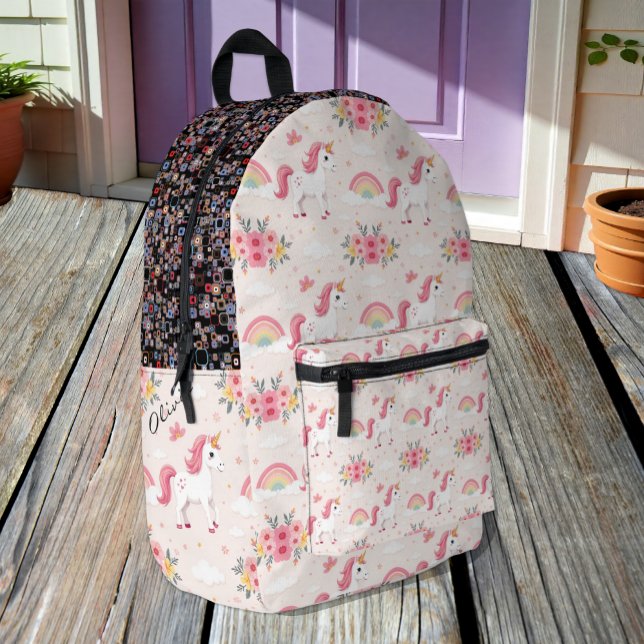 Moderner Einhorn-Rucksack, verträumte Regenbogen / Bedruckter Rucksack (Von Creator hochgeladen)