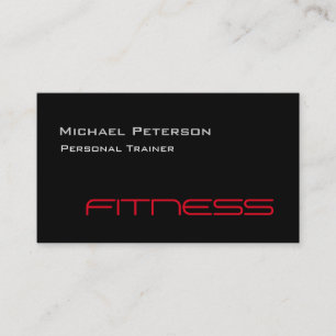 Moderner, einzigartiger Black Red Personal Trainer Visitenkarte
