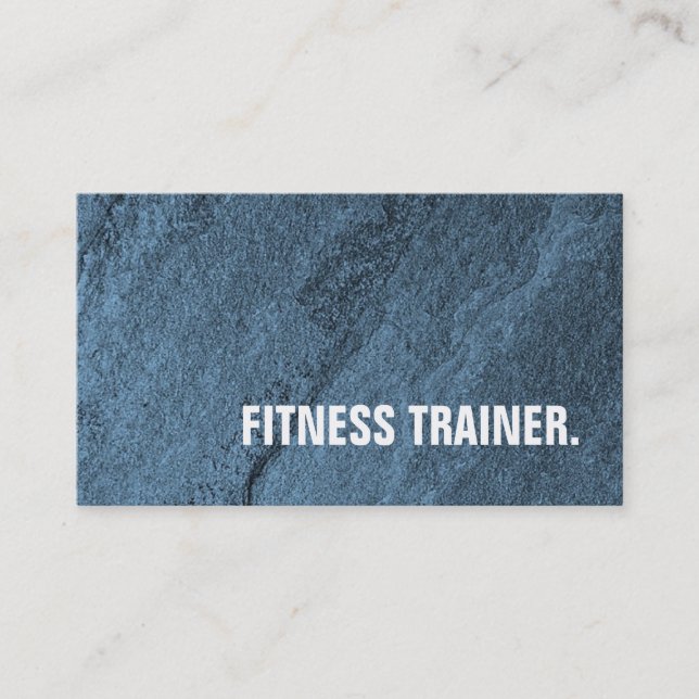 Moderner, einzigartiger Blue Wall Fitness Trainer Visitenkarte (Vorderseite)