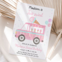Moderner Eiscreme LKW Zwei Sweet Birthday