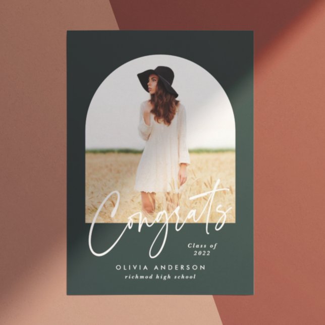 Moderner, eleganter 1 Foto Typografie, grün Abschl (Von Creator hochgeladen)