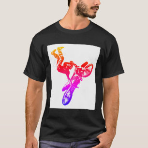 Moderner eleganter Acrobatics Biker Pop Kunstlehre T-Shirt
