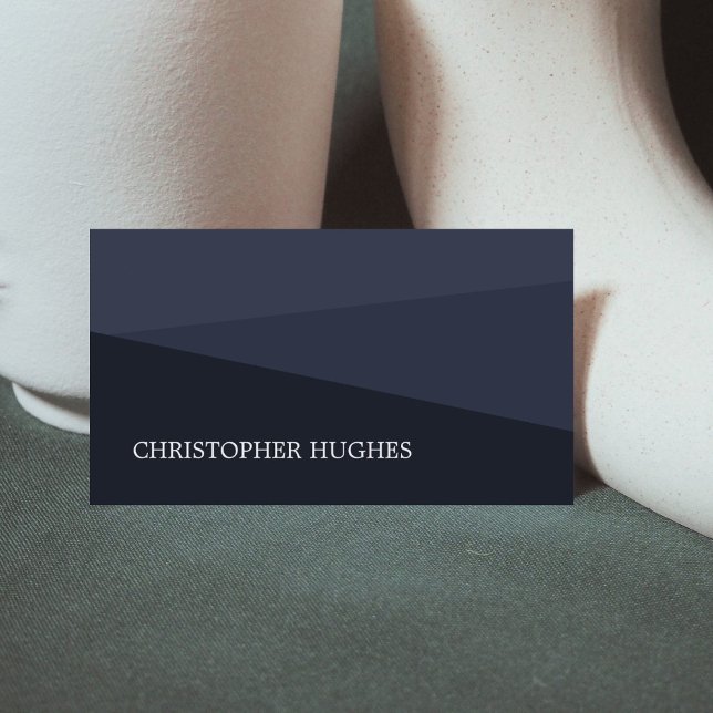 Moderner, eleganter Blue Geometric-Berater Visitenkarte (Von Creator hochgeladen)