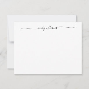 Moderner eleganter Chic-Script-Name Mitteilungskarte