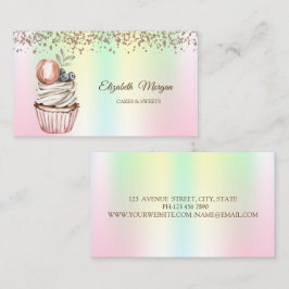 Moderner Eleganter Cupcake,Süßigkeiten,Macaroon Ho Visitenkarte