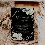Moderner Eleganter Elfenbeinblume Empfang Einladung<br><div class="desc">Diese moderne,  elegante Elfenbeinblumen-Empfang-Karte eignet sich hervorragend für ein modernes Party nach der Entstehung. Das Design umfasst die Blume der elfenbeinfarbenen Aquarell-Rose mit grünen Eukalyptus-Blätter,  die schön in auffälligen Bouquets angeordnet sind. RSVP Karten werden separat verkauft.</div>
