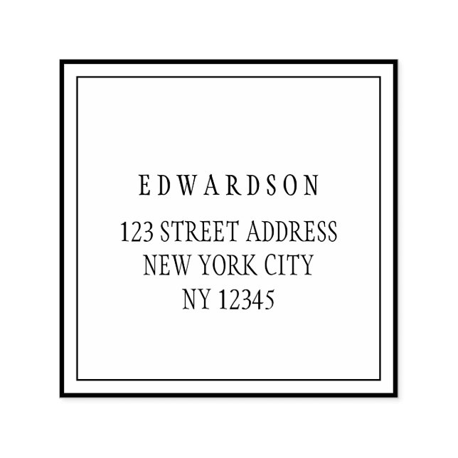 Moderner, eleganter Familienname Permastempel (Design)
