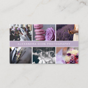 Moderner, eleganter Foto-Collage Hochzeitsfotograf Visitenkarte