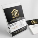 Moderner Eleganter Gold & Black Handyman Flyer<br><div class="desc">Der moderne handyman Business Flyer verfügt über goldene Werkzeuge in der Hausform auf schwarzem Hintergrund. Personalisieren Sie mit Ihrem Namen,  Titel,  Dienstleistungen,  Kontaktdaten und qr-Code.</div>