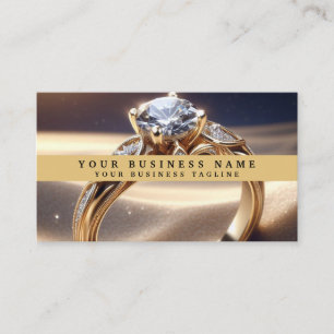 Moderner, eleganter Gold Jeweler Diamond Ring Visitenkarte