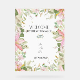 Moderner, eleganter Hochzeitsempfang Acrylschild