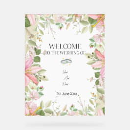 Moderner, eleganter Hochzeitsempfang Acrylschild