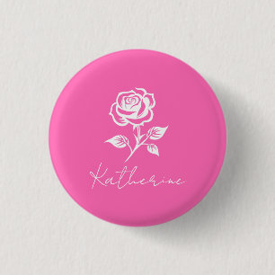Moderner eleganter Individuelle Name in warmen Ros Button
