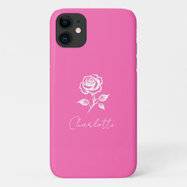 Moderner eleganter Individuelle Name in warmen Ros Case-Mate iPhone Hülle