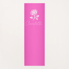 Moderner eleganter Individuelle Name in warmen Ros Yogamatte