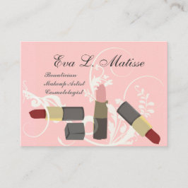 Moderner eleganter Lippenstift-Mode Visitenkarte