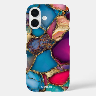 Moderner, eleganter Marmorstein iPhone 16 Hülle