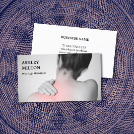 Moderner Eleganter Massagetherapeut für Foto Visitenkarte