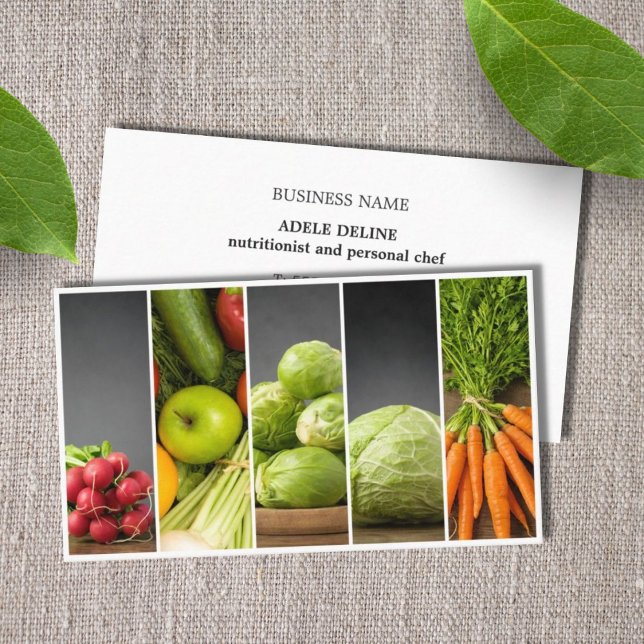 Moderner Eleganter Nutritionist Persönlicher Koch Visitenkarte (Von Creator hochgeladen)