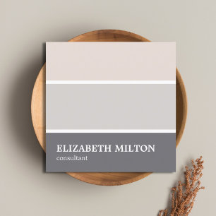 Moderner Eleganter Pastel Stripes Berater Quadratische Visitenkarte