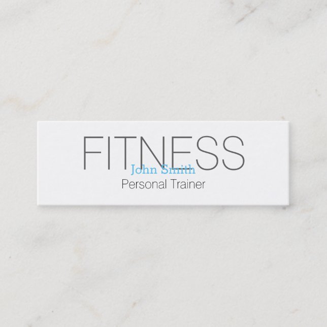 Moderner Eleganter Personal Fitness Trainer Mini Visitenkarte (Vorderseite)